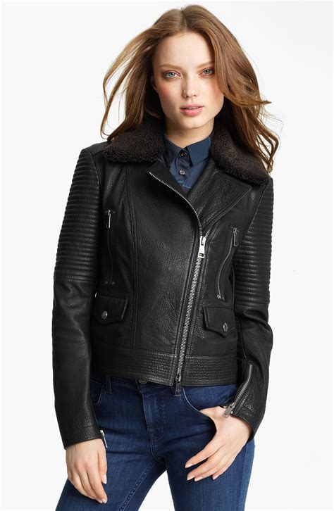 burberry brit leather jacket nordstrom